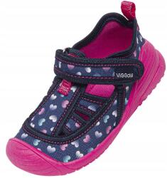 Viggami Gyerek Szobacipő 24 Óvodai Cipő Karina Szív Mintás (KARINA DRUK GRANAT /RÓŻANY SERCA)