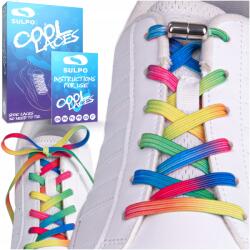 Sulpo Rugalmas cipőfűzők, nem kell kötni, gumis, 100 cm-es, többszínű (Elastyczne sznurowadła sznurówki bez wiązania)