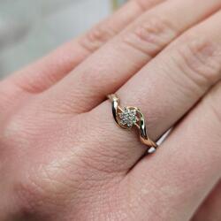 LeksusGold Arany gyűrű virág cirkóniával 585-ös finomság (WS.05.002)