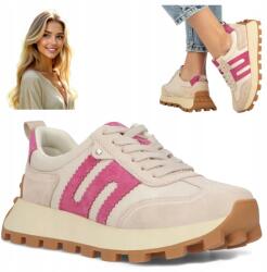 Filippo 37 Női félcipő, Természetes Bőr, Sportos nyári cipő, platformtalpas (Filippo DP6743/25 BK)