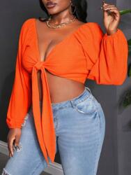 Shein Narancssárga Texturált Felső (0XL) (613264)