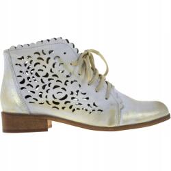 Nicole Női bőr bokacsizma, nem bélelt, áttört mintával Nicole 2871, stílusos és kényelmes, 39-es méret (2871 Nicole)