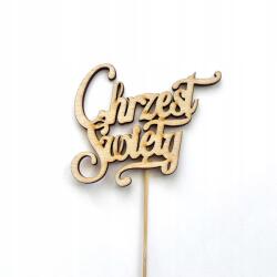 Klepkomania felirat topper pik Szent Keresztség (BSTP609)