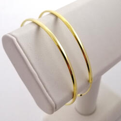 Golden Celebrity Elegáns Arany Nagy Kerek Fülbevaló 7CM Széles Ezüst Aranyozott Minta 925