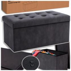SONGMICS Nagy Pufa Kárpitozott láda XXL Ülőgarnitúra steppelt Velúr (LSF47G)