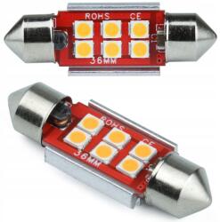 Interlook Autó Led izzó C5W 6 Smd 3535 Can Bus narancs 42 mm