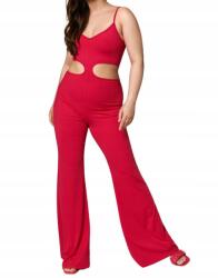 sinsay WR15208 Bordázott Overál Vállpántos Kivágással Rózsaszín M