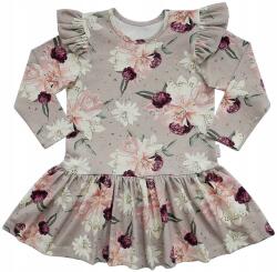 Chrisma Virágmintás Fodros pamut ruha 98-as