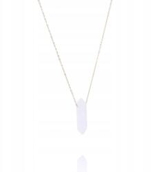 Ecarla Nyaklánc Sebészeti Acélból, Aranyozott, Hegyi Kristállyal, 14K Arannyal (NST1479)