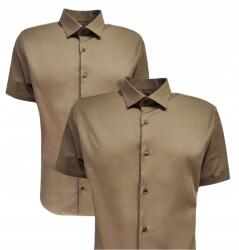 Anagre Férfi Ining Rövid Ujjú Sima Pamut Barna 3XL