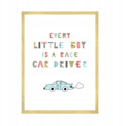  Poszter Minden kisfiú autóversenyző 50x70 cm arany keret (MP1-0238_50X70,045)