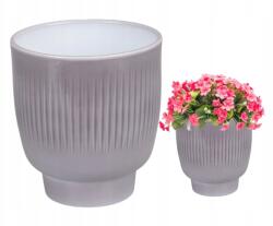 Cermax Szürke kerámia kaspó 14, 7 x 13, 5 cm, elegáns, kerek talpon (64515/350)