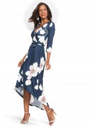 Bonprix EC24210 Bodyflirt Aszimmetrikus Ruha MIDI Virágmintás (5) 40/42