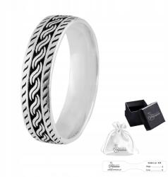 Ulex Premium Gyűrű, 925-ös Sterling Ezüst, Elegáns, Díszes Mintával, Női méret (SZ-307-P/25 tanie obrączki)