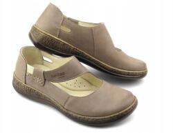 Helios Női Bokacipő Helios 655 Bézs Bőr Gumival (655)