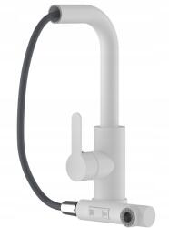 Granitan Konyhai Csaptelep Mosogatóhoz Fehér Kihúzható Kifolyócső Csaptelep Ebro (EBRO biała)