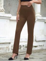 Shein LC52116 Shein Nadrág Barna Elegáns Magas Derekú (4) XL