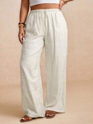 Shein Ekrü Egyenes Szárú Nadrág Mintás (3XL) (613496)