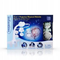 Infantino Zenélő körforgó 3az1ben zöld B-kids (302049)