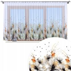 HomeView Függöny Kész Voile 500X150 Színes Mintás Ráncfelhúzóval Szalagfüggöny 202 (H-FND202-500x150)