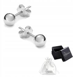 Ulex Premium Ezüst fülbevaló pr. 925 Ajándék Finom golyók a stiften Átmérő 3 mm (RT-249-KS kolczyki minimalistyczne)