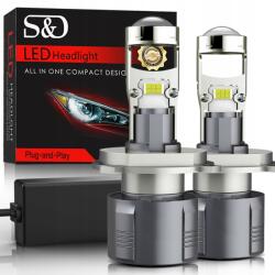 S&D H4 Led Izzók 30000lm Retrify S&d Projector 100% Tökéletes Fényvisszaverődés Lencse