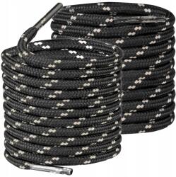 Tulmero Trekking cipőfűző, kerek, Erős, vastag, fekete-bézs színű, 90 cm (Sznurówki trekkingowe okrągłe)