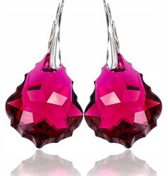 Arande Kristályok Gyönyörű Barokk Rubin Fülbevaló Ezüst (702249)