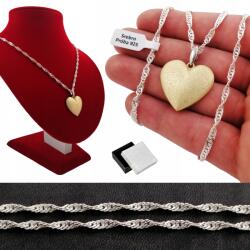 Golden Celebrity Ezüst Szingapúri Lánc+szív 50CM Ajándék 925