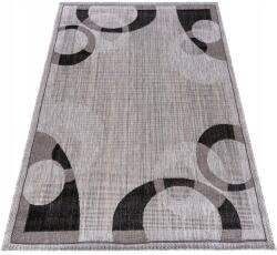 Dywany Chemex Mela zsinór szőnyeg 60x100 Lapos szövésű Beltéri Kültéri Sima #15 (KH80A GRAY)