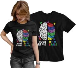 Aradena Női póló mintával Autizmus My Brain Your Brain Ajándék Születésnapra XL (134 XL My Brain Your Brain 01)
