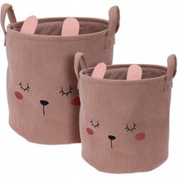 H&S Decoration Gyerek tároló kosár ruhák és játékok tárolására hengeres szett 2 db-os (KO-HZ1993030ruzo)