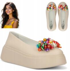 Filippo Női Bőr Cipő 40 Filippo Kényelmes Bézs Elegáns Bújós Félcipő (DP6836/25 BE)