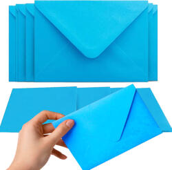  Boríték Dekorációs Meghívókhoz, Kék C6 114×162 mm, 10 Db