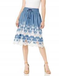 Desigual Kék MIDI Hímzett Szoknya (30) (550406)