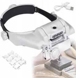  Nagyítós szemüveg, Led világítással, 8x nagyítás