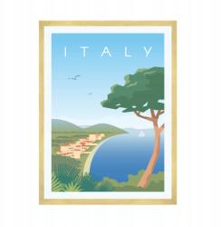  Olaszország Európa Vakáció Tenger poszter 50x70 cm arany keret (MP1-0184_50X70,045)