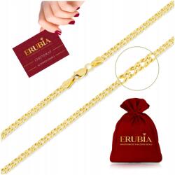  Elegáns Arany Női Nyaklánc Rombo 50cm/3mm Ezüst Aranyozott Minta 925 (Gruby złoty łańcuszek naszyjnik damski 585)