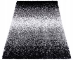 Rugo Szőnyeg 140x190 Hálószoba Nappaliba Shaggy Szürke Fekete Hosszú Bozontos Haj (Dywan do salonu sypialni długi włos szary)