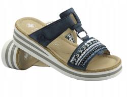 RIEKER Női Papucs Rieker 02M6-15 Sötétkék Kényelmes Divatos Könnyű Csíkos (V02M6-15.340)