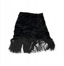 ZARA Fekete női mini szoknya rojtokkal Zara S