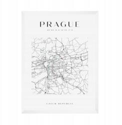  Várostérkép poszter Prága Csehország Európa négyzet alakú 21x29, 7 cm fehér keret (MP1-0057_21X29,7,063)