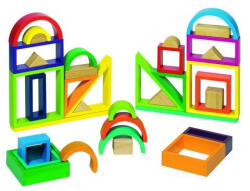 Goki Építőkocka, szivárványos, GOKI GK58655