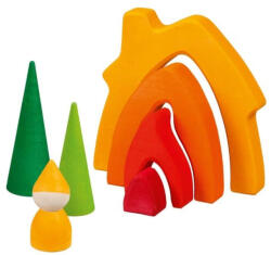 Goki Törpeházikó: színes, 7 darabos fajáték (Goki) GK58427