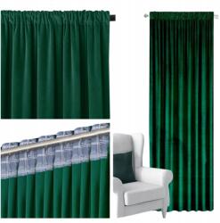 Tarino Sötétítő Függöny Velúr Velvet Szalag Béka 140X250 Üveg Zöld (ZASŁONA WELWETOWA 140X250 VELVET TAŚMA)
