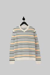 Tom Tailor Ekrü Pulóver Színes Csíkos (M) (554508)