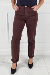  Női Farmer Nadrág Magas Derekú Mom Fit Barna Csokoládé 36/S