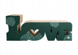 Kapak Drapak Kutyaház Macskának Love Green Leaf macskakaparó Hipoallergén (Washpapa Premium Love Green Leaf)