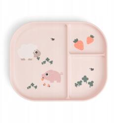 Done By Deer Osztott Tányér Foodie Tiny Farm Powder (1756961)