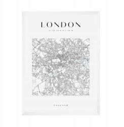  London várostérkép poszter, négyzet alakú, 21x29, 7 cm fehér keret (MP1-0024_21X29,7,063)